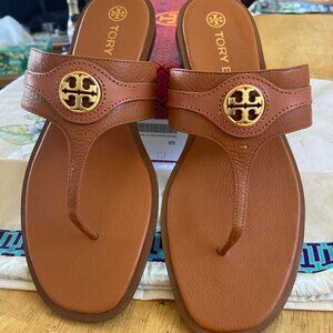 NEW! Tory Burch Carson Thong Welt Sandal Style 83537 Size 9.5 with Dust Bag